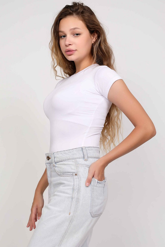 White  Short sleeve Vega Top