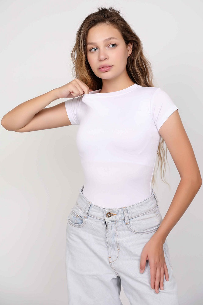 White  Short sleeve Vega Top