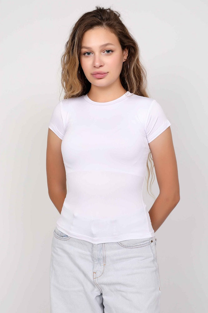 White  Short sleeve Vega Top