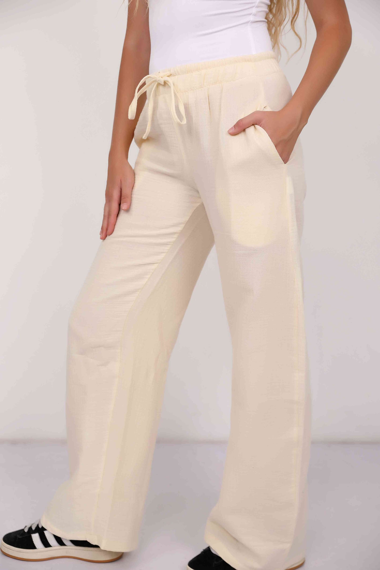 Krencl Comfort Wide-Leg Pants