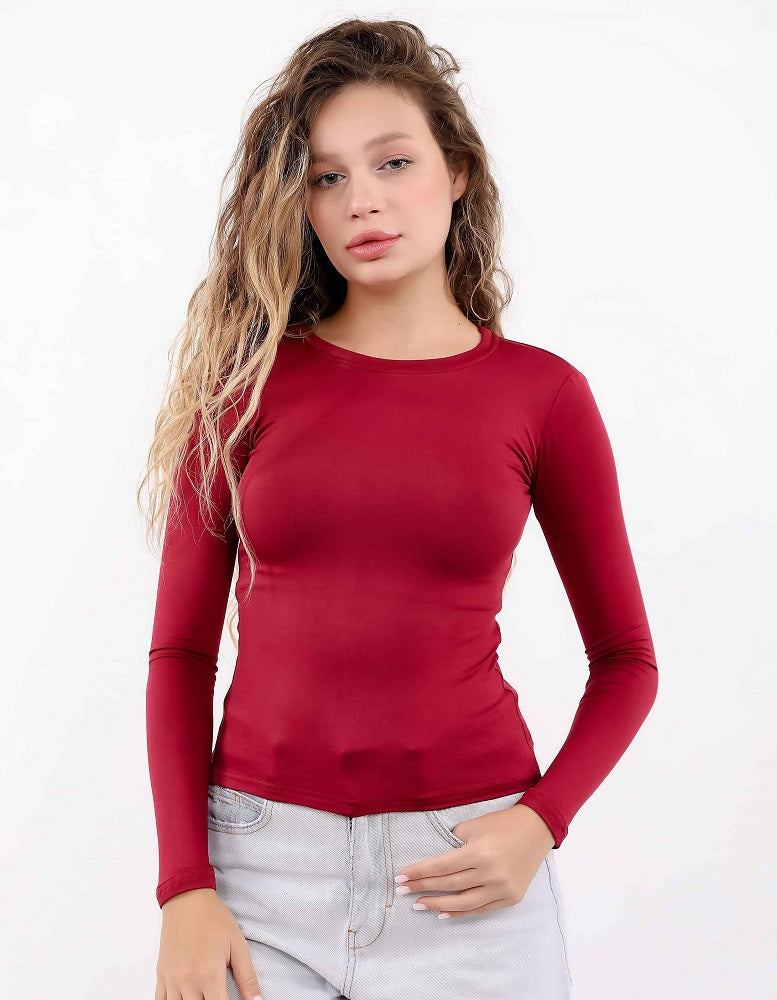 Burgundy  Long sleeve VegaTop